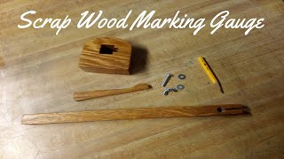 Scrap Wood Marking Gauge woodworking handtools markinggauge [upl. by Hooker]