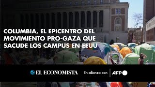 Columbia el epicentro del movimiento proGaza que sacude los campus en EEUU [upl. by Ladd]