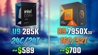 INTEL ULTRA 9 285K vs RYZEN 9 7950X3D  Test in 6 Games [upl. by Rick360]