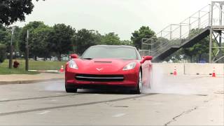 2014 Chevrolet Corvette Stingray  First Burnout  CAR and DRIVER [upl. by Myrna]