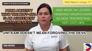 BINABARA NI VP INDAY SARAH ANG PROKLAMASYON NI BBM NA PATAWARIN ANG NDFCCPNPA NG BANSA [upl. by On942]