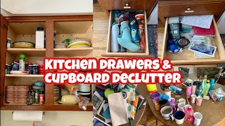 KITCHEN DECLUTTER Decluttering kitchen drawers and cupboards amp reorganizing for better function [upl. by Pattie]