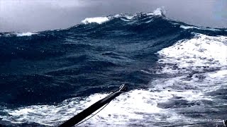 Vendée Globe  sailing in violent storm with 50 knots  Sturmsegeln im Southern Ocean [upl. by Araiet]