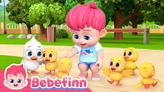 Five Little Ducks 🦆ㅣEP136ㅣSong for KidsㅣBebefinn Nursery Rhymes [upl. by Llenoil]