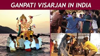 Ganpati Visarjan in India  Funcho Entertainment [upl. by Eelinej]