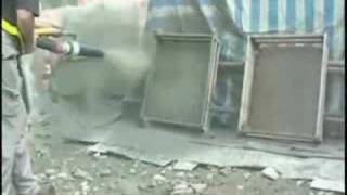 Wet shotcrete trial [upl. by Boy]