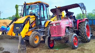 New Jcb 3dx Backhoe Machine Gsb Loading Trolley Mahindra 275 Tractor And Swaraj 735 Tractor [upl. by Tammara]