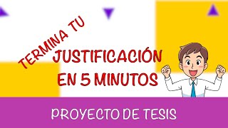 Elabora tu Justificación en menos de 5 minutos [upl. by Hodge555]