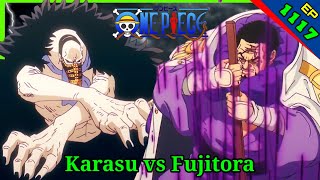 Karasu amp Morley Vs Fujitora amp Ryokugyu  Revolutionary Army Vs Admirals [upl. by Kendrick]