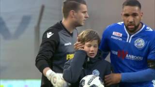 Ballboy cries after firework bomb explodes game between Den Bosch and Dordrecht stops [upl. by Ahtiekal]