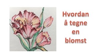 Hvordan å tegne en blomst [upl. by Jamesy232]