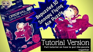 Bepuzzled 3D Crystal Puzzle Snoopy Flying Ace Tutorial Version [upl. by Kelda137]