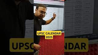 UPSC CALENDAR 2025 [upl. by Aihsram]