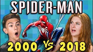 SpiderMan Old vs New 2000 vs 2018 React Gaming [upl. by Zollie]