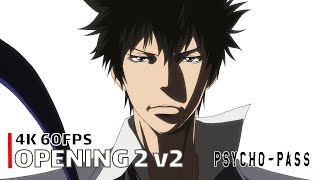 PsychoPass  Opening 2 v2 【Out of Control】 4K 60FPS Creditless  CC [upl. by Ehgit]