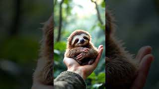 Cutest Baby Sloth Ever 🦥❤️ sloth babysloth [upl. by Cirred]