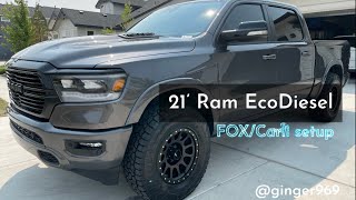 2021 Ram EcoDiesel w Fox 25 Coilovers amp Carli UCA amp 35” tires w 18” Method wheels [upl. by Zephaniah]