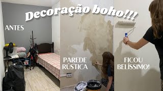 Reformando um quarto em 24 hrs  Reforma gastando pouco Decoração de quarto Boho minimalista [upl. by Horatius]