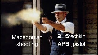 Stechkin Automatic pistol APS USSR Shooting with two hands [upl. by Atteugram]