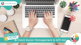 ExpensePlus Lunch and Learn  Brilliant Donor Management amp Gift Aid [upl. by Mumford]