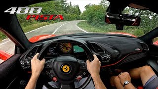 Ferrari 488 Pista  Test Drive through Maranellos Hills 4K POV  ABSOLUTE 721 HP MONSTER [upl. by Euqinom]