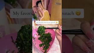 The spinach recipe has changed my life so good healthy koreanfood spinach cooking pinkkitchen [upl. by Attezi]