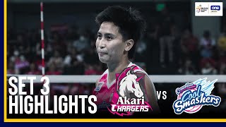 AKARI VS CREAMLINE  SET 3 FINALS GAME HIGHLIGHTS  2024 PVL REINFORCED CONFERENCE  SEPTEMBER 4 [upl. by Airekat]