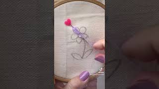 Tutorial Rápido de como bordar ponto Pétala petalstitch [upl. by Crain3]