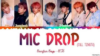 Full Length Edition BTS  MIC Drop Steve Aoki Remix Lyrics Color Coded HanRomEng [upl. by Cahn]