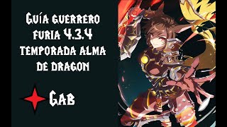 Guía guerrero furia pve 434 temporada Alma de Dragón  Warsages [upl. by Noyerb]