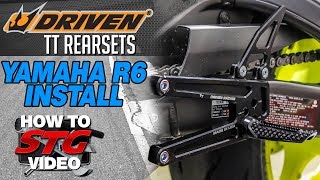 Driven TT Rearsets Install On A 2017 Yamaha R6  Sportbiketrackgearcom [upl. by Mogerly]