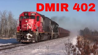 DMIR 402 at Zim in HD  Steaming taconite pellets in subzero temps [upl. by Moneta]