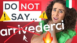 DO NOT say ARRIVEDERCI Say Goodbye PROPERLY in Italian 📚FREE PDF Italian Phrases for Travel [upl. by Heyman210]