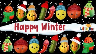 Dancing veggies Dancing fruits winter Animation  Baby Sensory video  High Contrast Sensory [upl. by Zahc]