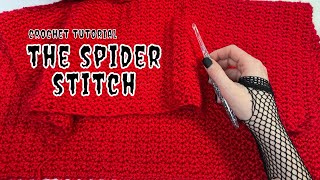 CROCHET ALONG 2023 SQUARE 1 THE SPIDER STITCH [upl. by Lyudmila]