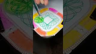 Square Art Patterns Spirography Satisfying asmr relaxing video mesmerising sound shorts spirograph [upl. by Nelia522]