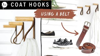 DIY Coat Rack  Wooden hook  Entryway ideas Organization [upl. by Hakilam]