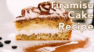 How To Make Easy Tiramisu Cake Recipe  Natashas Kitchen [upl. by Lissie]