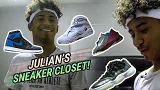 quotPeople Die For Thesequot Julian Newman Shows Us His EXCLUSIVE Sneaker Closet [upl. by Tessy]