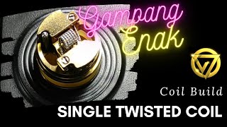 Tutorial Single Twisted Coil Build  Gampang  Enak Bro [upl. by Siroval133]