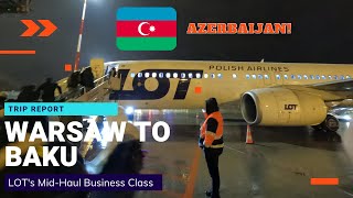 Trip Report  LOT Polish Airlines  Warsaw  Baku  Boeing B737800  BUSINESS [upl. by Cailly334]