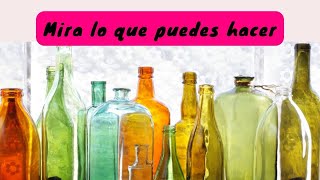 💓👉 BOTELLAS de CRISTAL decoradas  IDEAS FACILES 💡 3 DIY de MANUALIDADES [upl. by Atteugram]