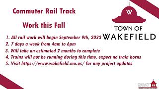 Wakefield Commuter Rail work PSA [upl. by Shamus]