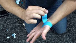 Thumb Strain Pain Kinesio Taping Thenar Eminence  Northern Soul channel [upl. by Nnylodnewg562]