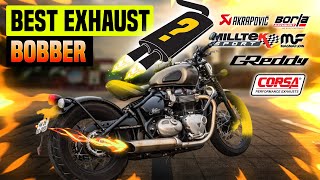 Triumph Bonneville Bobber Exhaust Sound🔥 DelkevicThorntonMotoneVance amp HinesBAAKZardMass [upl. by Brander]