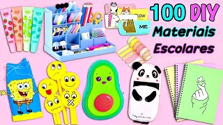 100 IDEIAS DE MATERIAL ESCOLAR DIY  TRUQUES E ARTESANATOS DE VOLTA ÀS AULAS [upl. by Annunciata890]