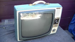 1961 RCA KCS133 Portable Television Analysis Power Up Test [upl. by Oiluj]