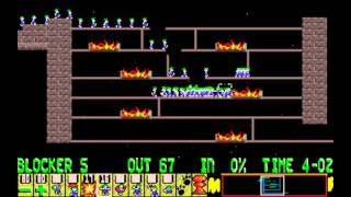 Lemmings PC  Level 18 Lets block and blow [upl. by Edrea]