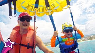 Fun Video For Kids Max Goes Parasailing over Caribbean Sea Johny Johny Yes Papa Nursery Rhyme Songs [upl. by Frans]