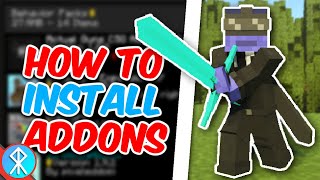 How To DownloadInstall Addons 119  MCPEBedrock Minecraft [upl. by Vi668]